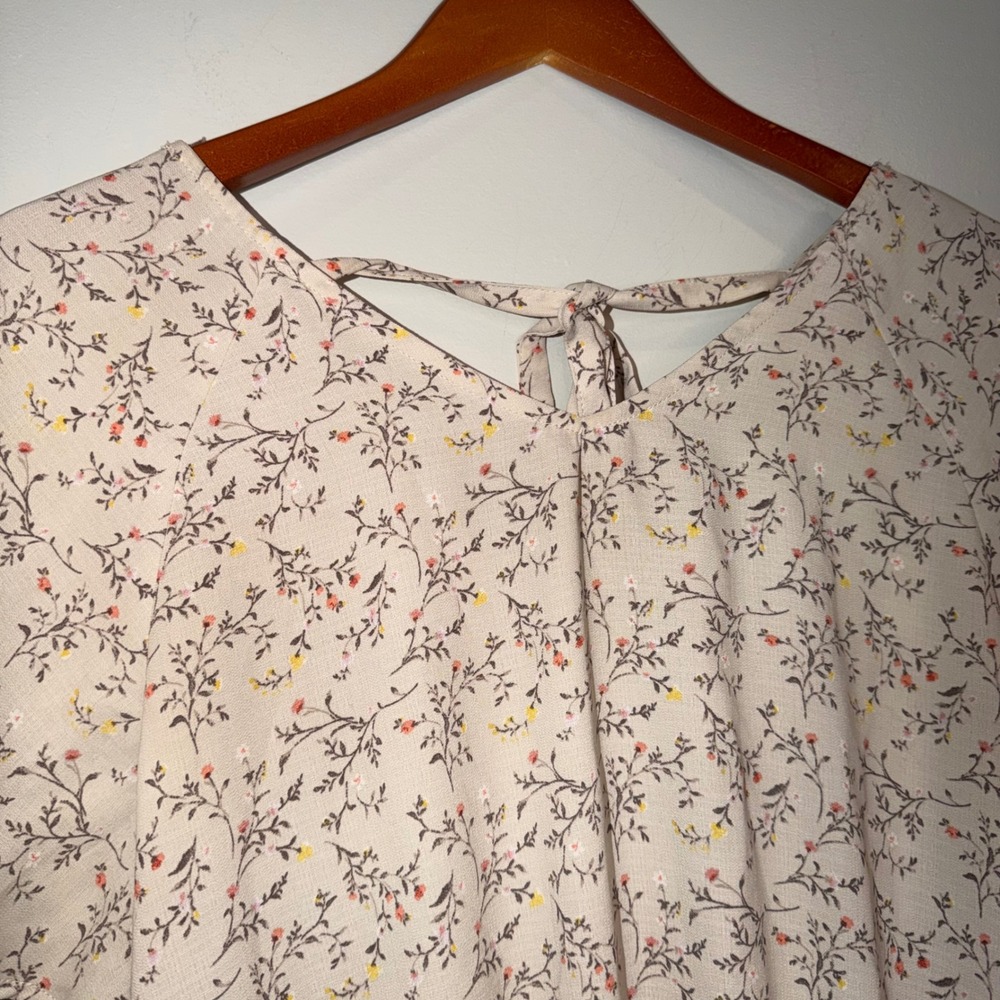 Paper Crane Womens Blouse Med Boho Cottagecore Dainty Flowers Soft Girl Romantic - Picture 3 of 7
